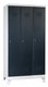 Vestiaire monobloc STANDARD industrie salissante 3 portes L.120xH.170x50cm corps gris clair, portes anthracite