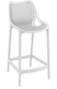 BAHIA - Chaise haute empilable .H65cm  en Polypropylène renforcé de fibre de verre - Finition blanc