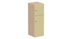 Meuble à cases H.137xL.45xP.50cm - 2 cases : 1 x H86cm (en bas) + 1 x H43cm. portes pleine. serrure à clé