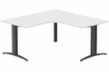 K2- Plan compact 90° symétrique 160x160x80x80 -Finitions : PLATEAUX: BLANC (BL) / PIETEMENTS: ANTHRACITE (AN)