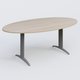 Table de réunion pietement K2 plateau 200-110 cm. Plateau Acacia et pietement Aluminium.