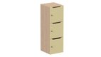 Meuble à cases H.137xL.45xP.50cm - 3 cases H43cm. portes avec découpe en partie haute. serrure à clé