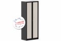 Armoire à rideaux H198xL80cm 4 tablettes