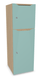 Meuble à cases H.137xL.45xP.50cm - 2 cases : 1 x H86cm (en bas) + 1 x H43cm. portes avec découpe en partie haute. serrure à clé