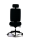 Siége de travail DINK TISSU mécanisme synchrone avec assise coulissante, structure couleur noir Soutien lombaire gonflable,  têtière.
