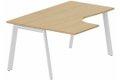 K8 Plan compact 90° asymétrique 180x120x80/ 60cm sur pied de soutien - retour à gauche