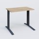 K1 Plateau droit 80x60 pieds fixe. Plateau Chêne naturel et pietement Anthracite
