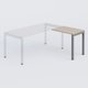 Retour direct 80x60cm sur pied, plateau acacia, structure aluminium