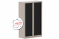 Armoire à rideaux H160xL100cm 3 tablettes