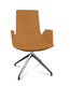 KI fauteuil de conférence haut dossier. piétement 4 branches en aluminium poli