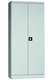 Armoire monobloc métal portes battantes, 4 tablettes L.92xH.195xP42cm gris clair