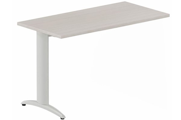 TABLES DE FORMATION - Composables piétement "i" - Module composable pied i, L.120xP.60cm, suivant, plateau acacia, structure aluminium, plateau acacia, structure aluminium