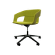 Melody - Fauteuil Pietement roulettes Alu poli noir (A). Tissu Int Step (L1) - Tissu Ext Step (L08)