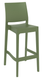 NEW YORK -Chaise Haut.75cm en polypropylène renforcé fibre de verre-Finition vert olive