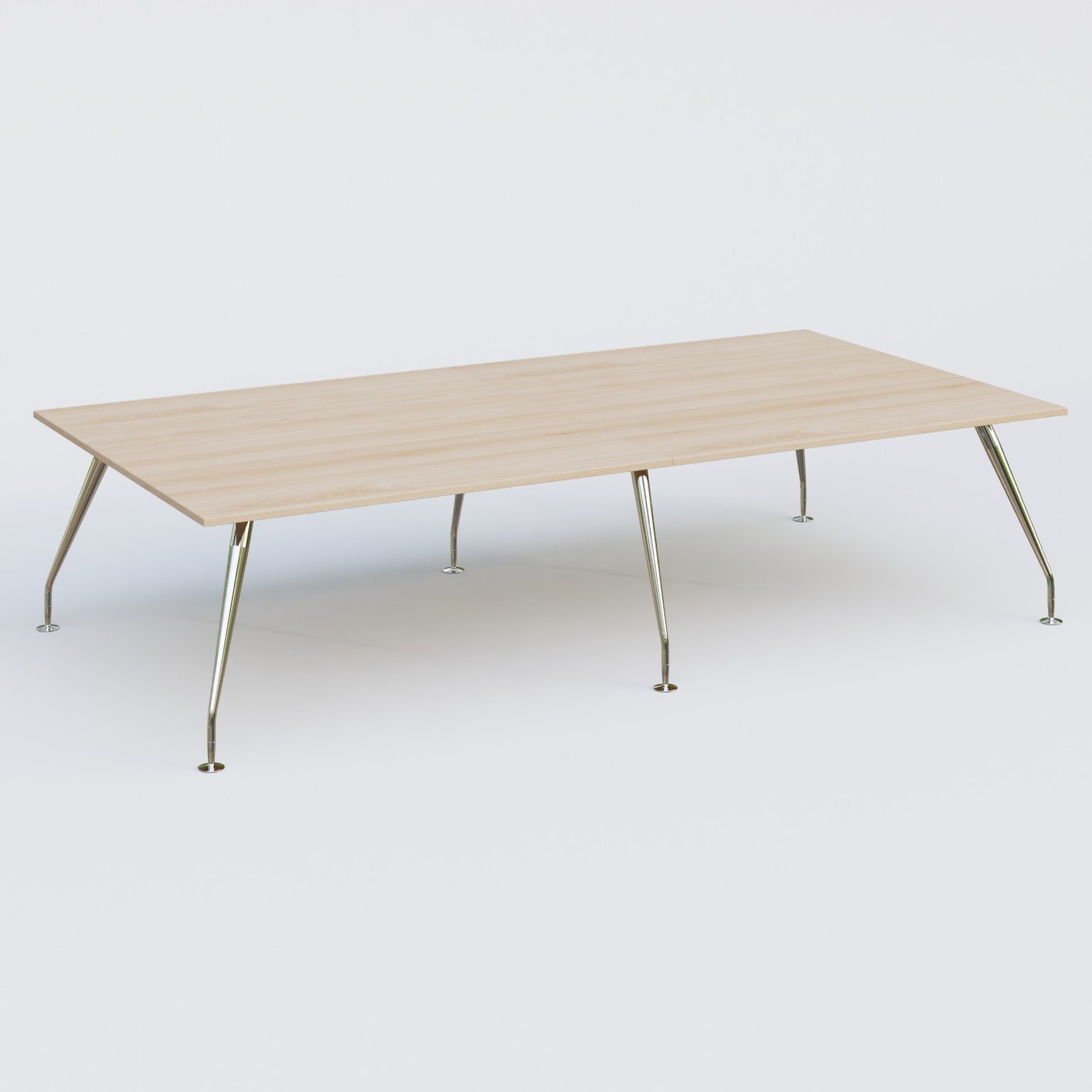 K5 table bench 320*165 cm. Plateau Hêtre et pietement Chrome avec base chromé.