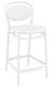 FLORENCE  chaise élegante et confortable Haut.65cm  en polypropylène injectée renforcé de fibre de verre- Finition blanc