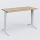 K2 Plateau droit 120x60 pieds fixe. Plateau Chêne naturel et pietement Blanc.