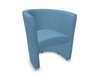 CLUB fauteuil 1 place, tissu STEP coloris bleu moyen