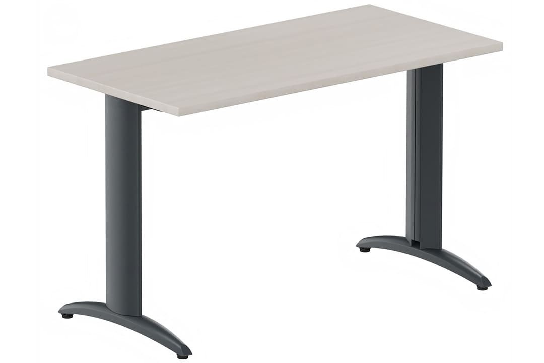 Module composable pied i, L.120xP.60cm, départ, plateau acacia, structure anthracite, plateau acacia, structure anthracite