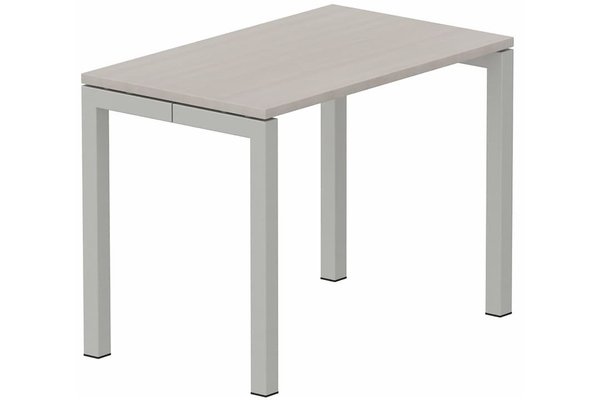 TABLES DE FORMATION - Composables piétement "Arche" - Module composable pied arche L.120xP.60cm, départ, plateau acacia, structure aluminium