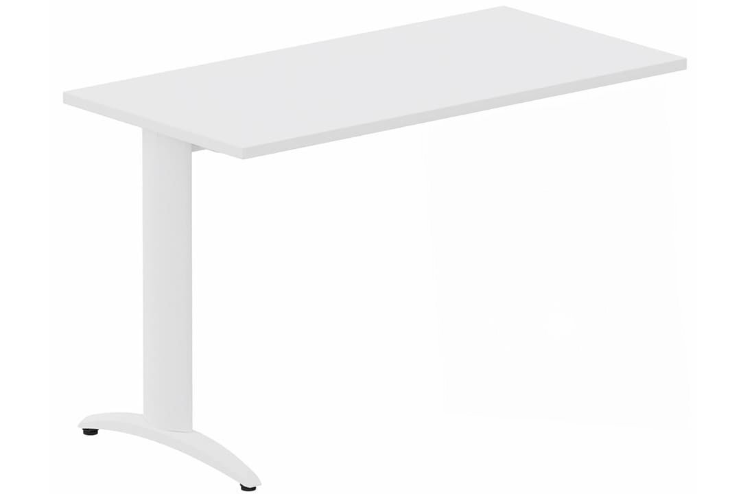 Module composable pied i, L.120xP.60cm, suivant, plateau blanc, structure blanc, plateau blanc, structure blanc