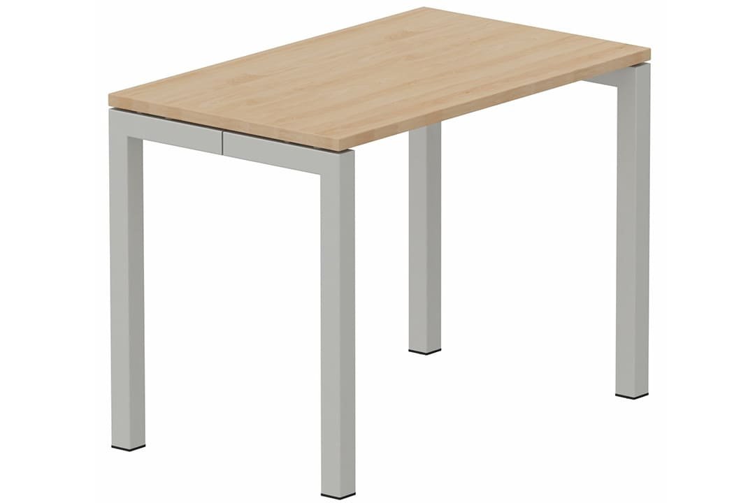 Module composable pied arche L.120xP.60cm, départ, plateau hêtre, structure aluminium