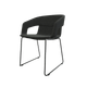 MELODY fauteuil piétement luge laqué noir