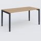 Bureau droit gamme K3 160-80 cm hauteur réglable. Plateau Noyer et pietement Anthracite.