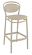 FLORENCE chaise élegante et confortable Haut.75cm  en polypropylène injectée renforcé de fibre de verre- Finition Taupe