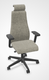 SO PRETTY - Fauteuil manager + têtière + accotoirs. Mécanisme synchrone décalé avec translation d'assise. Tissus Step Gris SMI