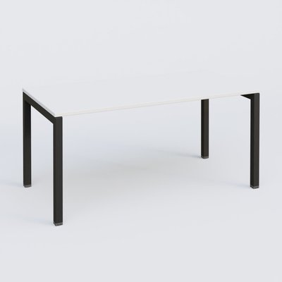 [Pas de famille] - [Pas de sous famille] - K3 Plateau droit 180x80 . Plateau Blanc et pietement Noir Mat