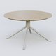 Table Basse Fashion Styl piètement 4 pieds en métal et plateau bois. Plateau Chêne et pietement Gris (RAL 7038).