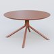 Table Basse Fashon Styl piètement 4 pieds en métal et plateau bois. Plateau Brun cuivré (RAL 8004) et pietement Brun cuivré (RAL 8004).