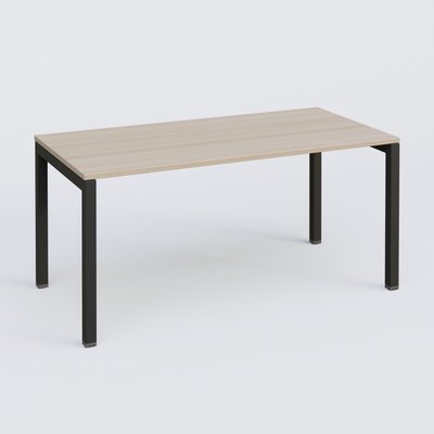 [Pas de famille] - [Pas de sous famille] - K3 Plateau droit 160x80 . Plateau Acacia et pietement Noir Mat
