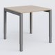 Bureau droit gamme K3 80-80 cm hauteur réglable. Plateau Acacia et pietement Aluminium.