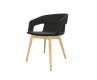 MELODY fauteuil 4 pieds bois frêne naturel