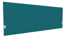 SECRET Panneau-écran acoustique H74cm pour poste solo L.180cm. 2 faces tissu STEP coloris turquoise. pinces de fixation réglables en hauteur coloris aluminium