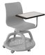 Chaise mobile LEAN coque polypropylène coloris gris - T6
