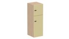 Meuble à cases H.137xL.45xP.50cm - 2 cases : 1 x H86cm (en bas) + 1 x H43cm. portes pleine. serrure à code