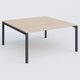 K3 Plateau droit 160x165 pieds fixe. Plateau Hêtre et pietement Anthracite.
