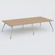 K5 table bench 320*165 cm. Plateau Noyer et pietement Chrome avec base chromé.