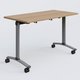 Table abattante gamme Arca 120-60 cm. Plateau Noyer et pietement Aluminium.