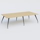 K5 table bench 280*145 cm. Plateau Chêne clair et pietement Noir Mat avec base chromé.
