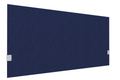 SECRET Panneau-écran acoustique H74cm pour poste solo L.140cm. 2 faces tissu STEP coloris bleu foncé chiné. pinces de fixation réglables en hauteur coloris aluminium