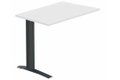 K1 Retour direct vague 90x60 sur pied à gauche Plateau : Chêne (CE) / Piétements Blanc -Finitions : PLATEAUX: BLANC (BL) / PIETEMENTS: ANTHRACITE (AN)