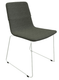 Melody - Chaise pietement Luge Blanc (BL). Tissu Int Synergy Gris SY16 (S16) - Tissu Ext Synergy Gris SY16 (S16)