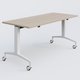 Module droit de la gamme LEM 160-70 cm. Plateau Acacia et pietement Blanc.