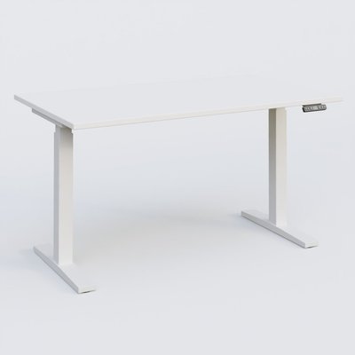 [Pas de famille] - [Pas de sous famille] - Poste solo 140*80 réglable en hauteur éléctriquement de 70-120 cm gamme KPro2. Plateau Blanc et pietement Blanc.