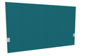 SECRET Panneau-écran acoustique H74cm pour poste solo L.120cm. 2 faces tissu STEP coloris turquoise. pinces de fixation réglables en hauteur coloris aluminium