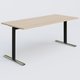 Module droit gamme Pure 180-80 cm. Plateau Hêtre et pietement Noir/Chrome.
